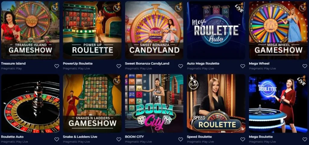 Jeux de croupiers en direct sur Nine Casino en ligne